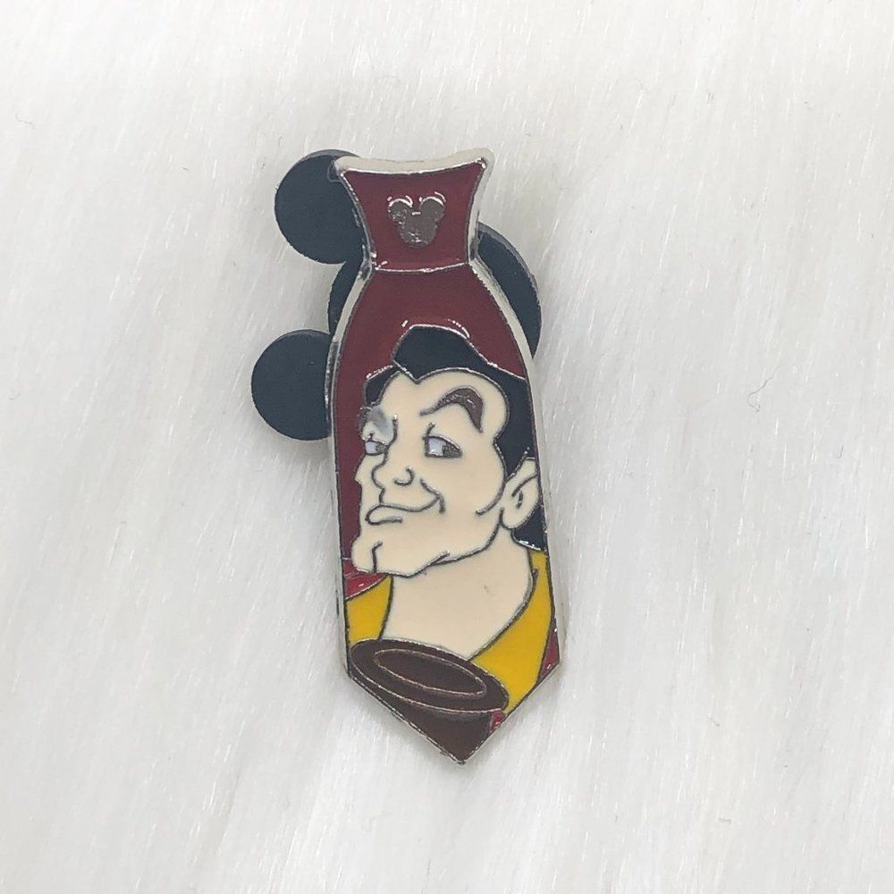 🔮 5/$25 Disney Villain Neckties Beauty & The Beast Gaston‎ Pin
